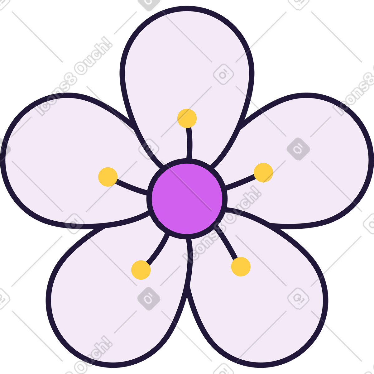 下载 Conifer 风格的 樱花花 插画，支持 PNG、SVG 格式