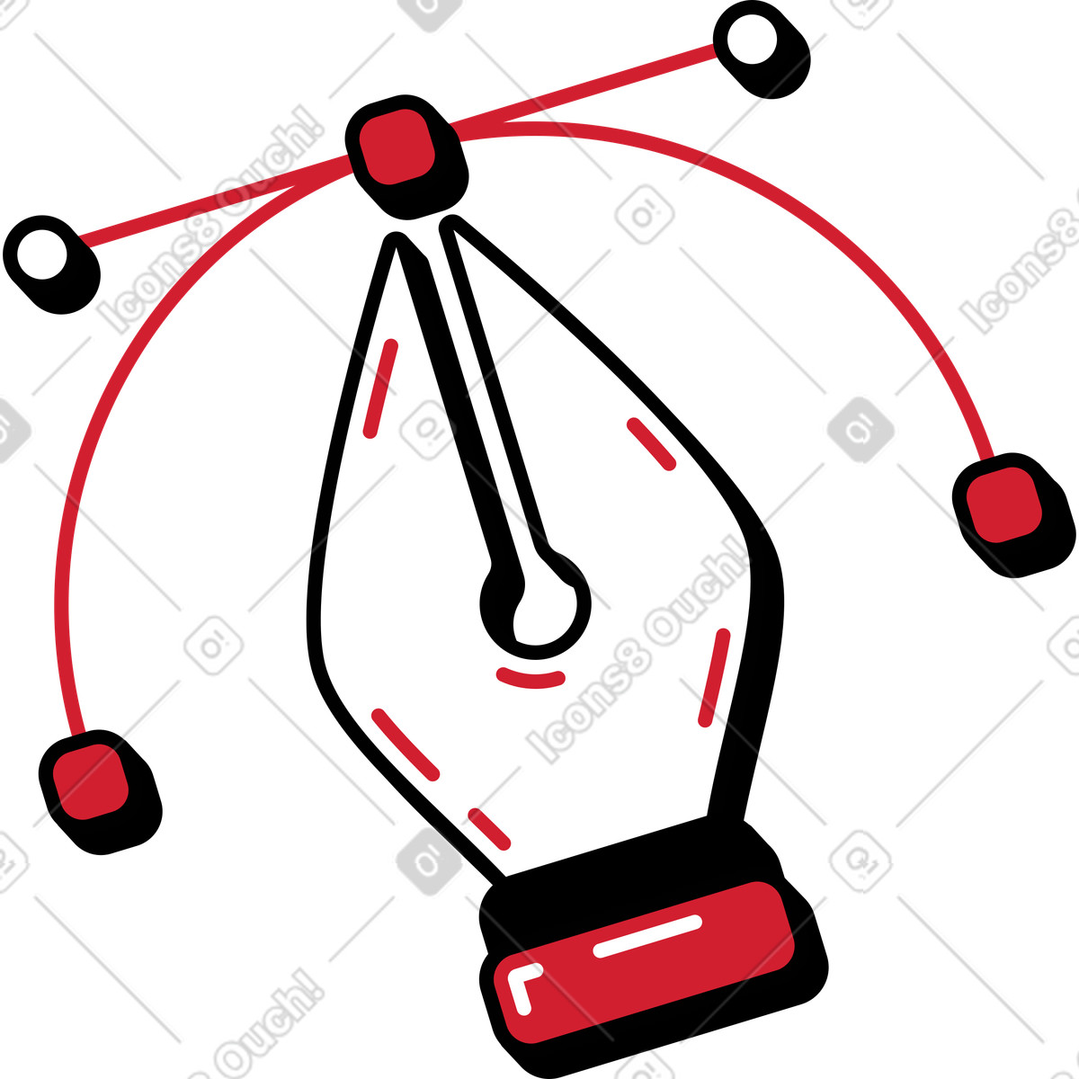 Pen tool illustration in PNG, SVG