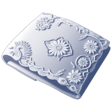 A close-up view of intricate lace embroidery displayed on a piece of fabric. The embroidery features detailed floral patterns, with delicate, swirling motifs that intertwine seamlessly. The fabric underneath is slightly textured, providing contrast to the fine lacework. Various thread techniques are visible, showcasing the craftsmanship involved in creating the embroidery. The lace has a semi-transparent quality, enhancing its intricacy and elegance.