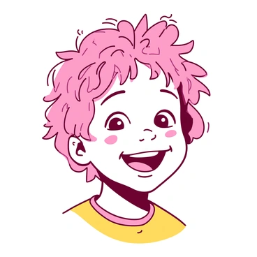 A portrait of a smiling child is drawn with soft pastels on medium-sized paper. The child's face has bright, cheerful features, with wide eyes and a joyful expression. Their hair is tousled and has a playful bounce, with soft highlights. The background is a gentle blend of color, enhancing the child's vibrant energy. The child's clothing is simple yet colorful, adding to the overall warmth of the portrait. The strokes of the pastels create a soft, inviting texture throughout the image.