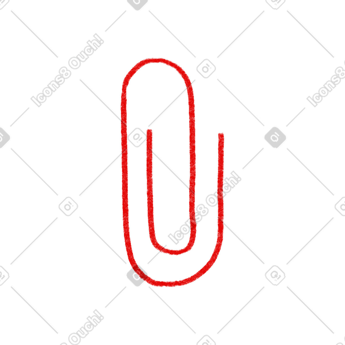 Иллюстрация Red paper clip в стиле Scrapbooking — скачать в форматах PNG, SVG