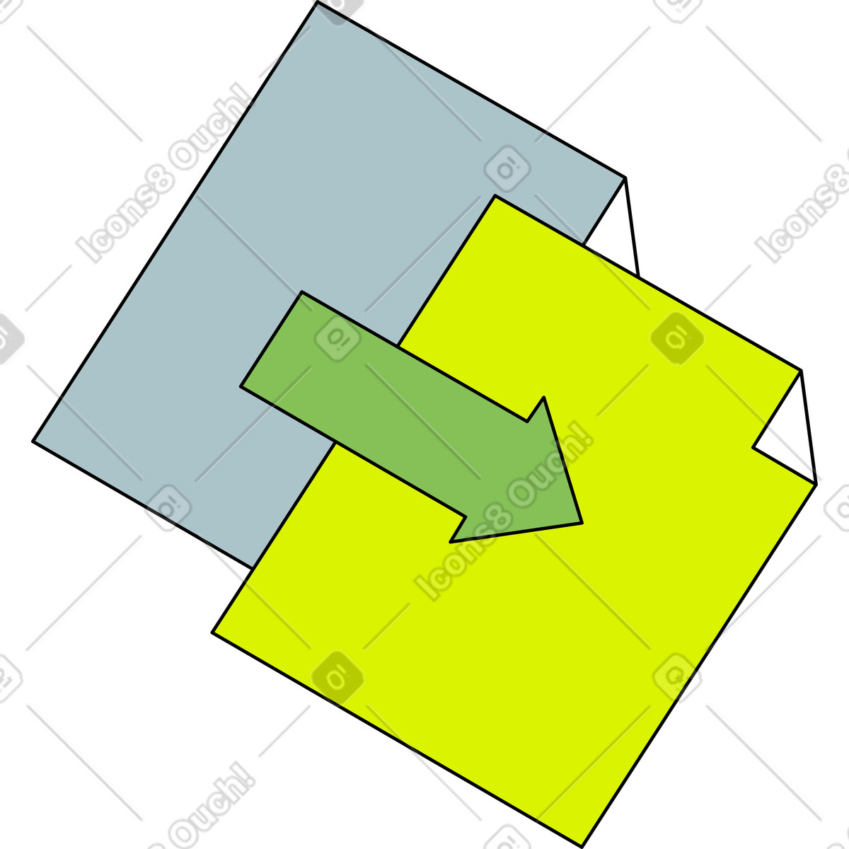 Illustration animée Icône de copie dans le style Isometric à télécharger aux formats GIF, Lottie (JSON), AE