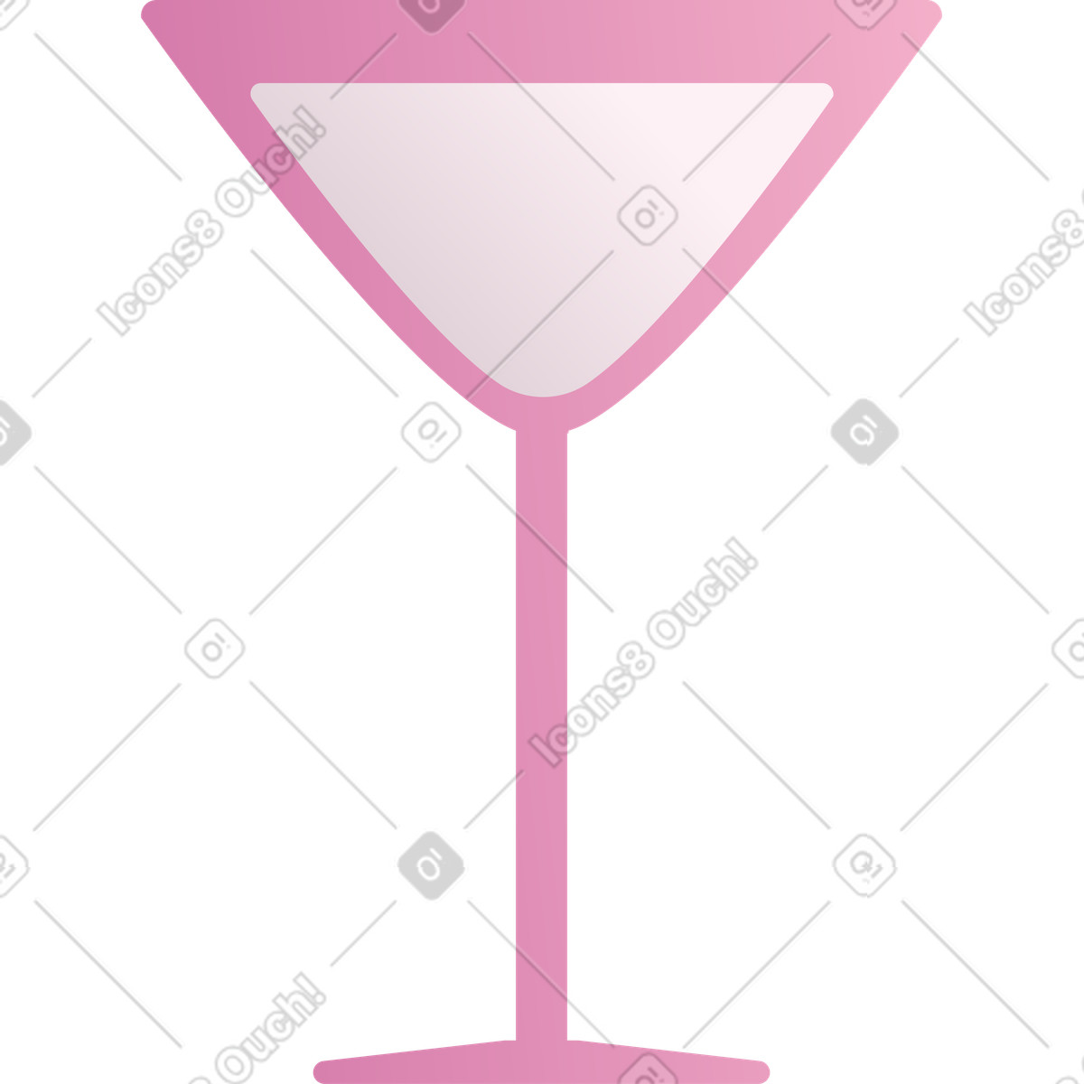 Bicchiere da cocktail illustrazione in stile Silky scarica in PNG, SVG