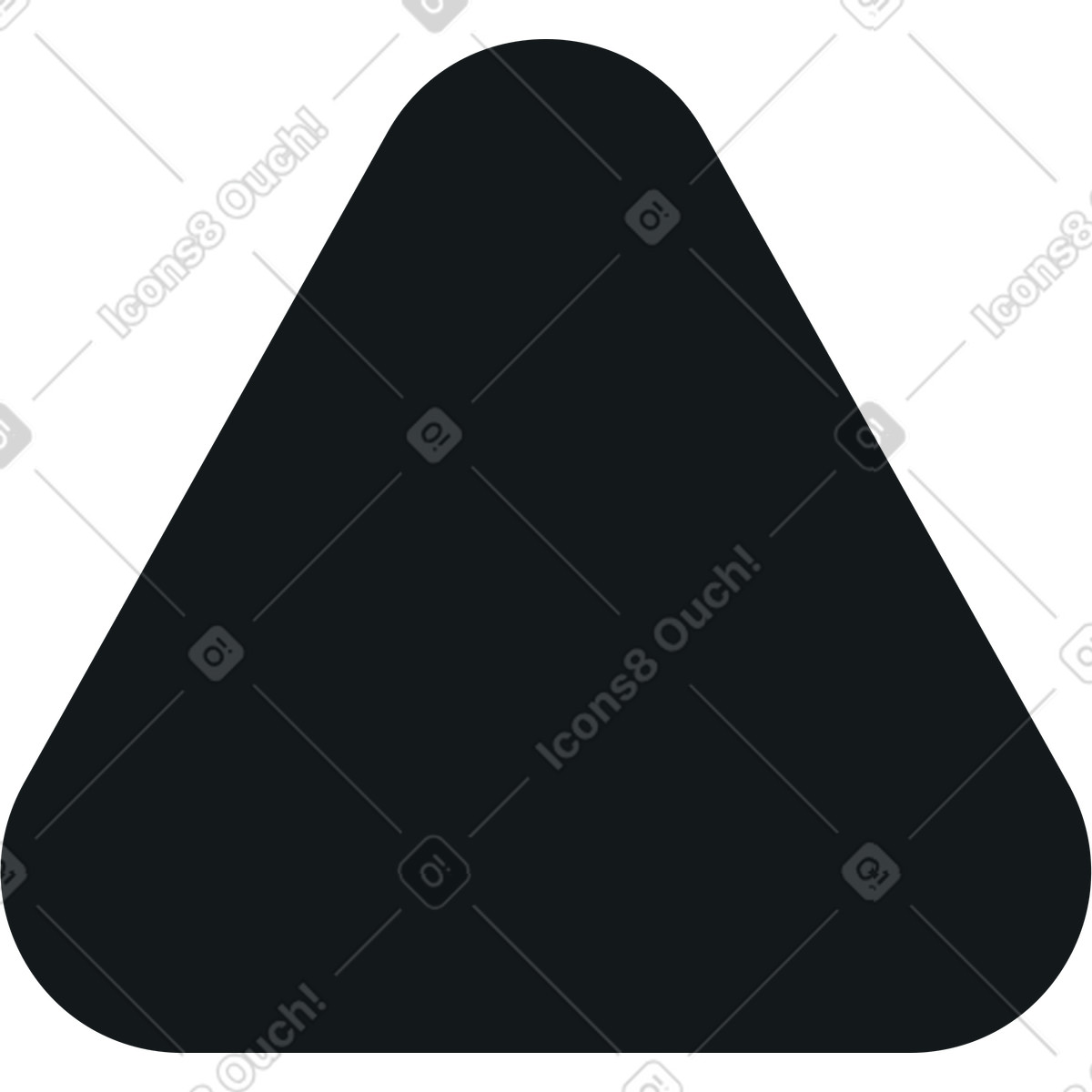 Illustration Triangle arrondi dans le style Midnight à télécharger aux formats PNG, SVG