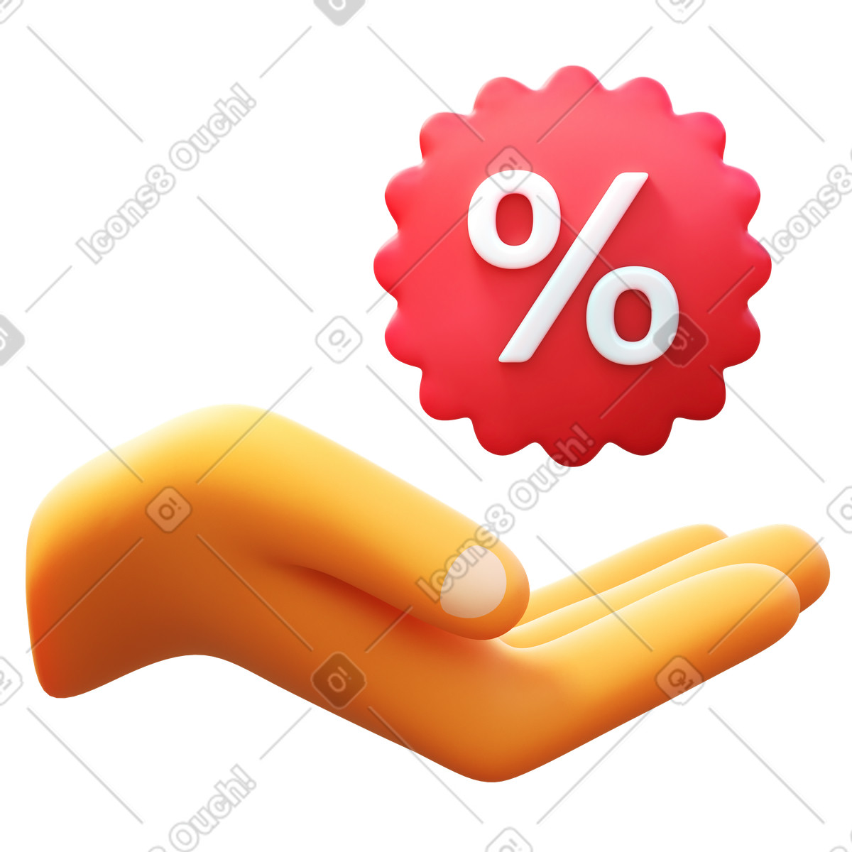 Get a discount illustrazione in stile 3D Fluency scarica in PNG, SVG