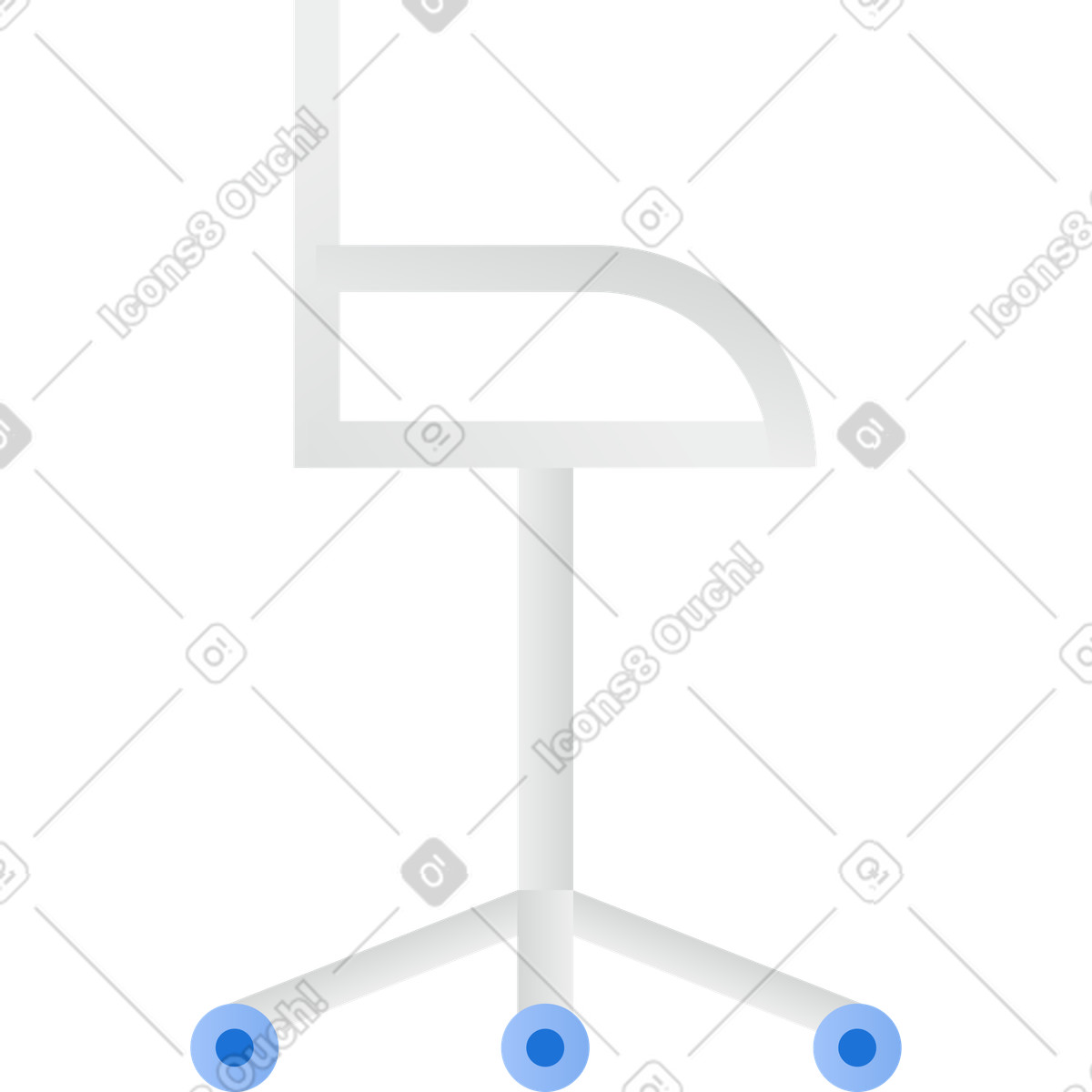 下载 Clip 风格的 办公椅 插画，支持 PNG、SVG 格式