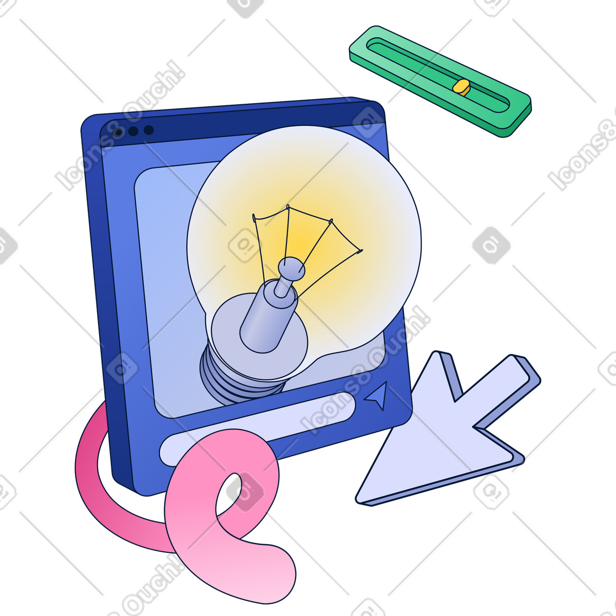 Digital Interaction and Idea Generation illustration in PNG, SVG