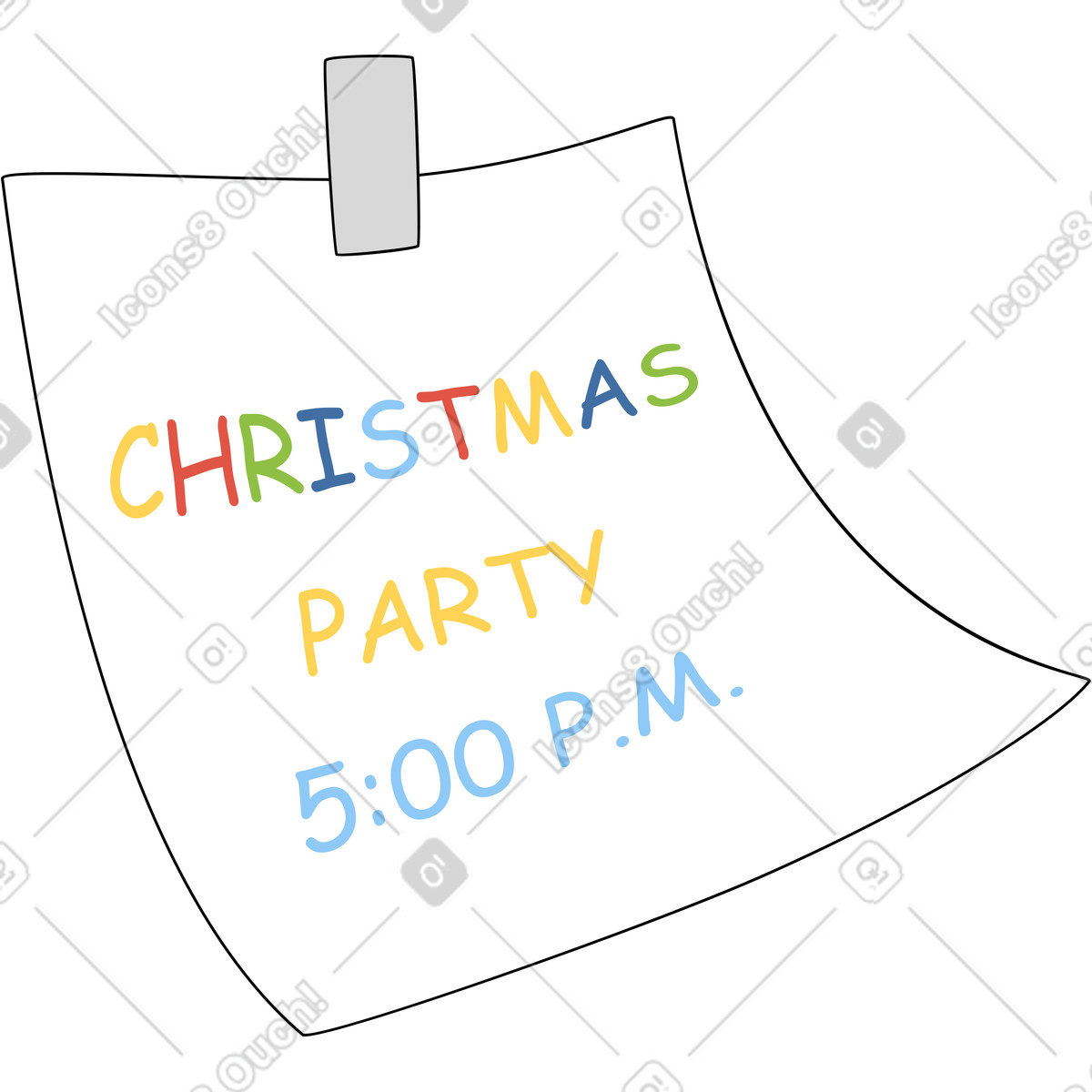 Aufkleber-party-Illustration im Sitcom-Stil als Download in PNG, SVG