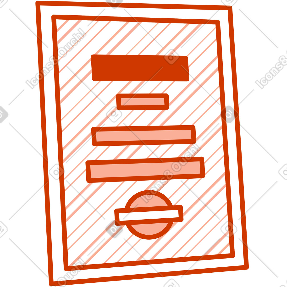 Framed diploma illustration in PNG, SVG