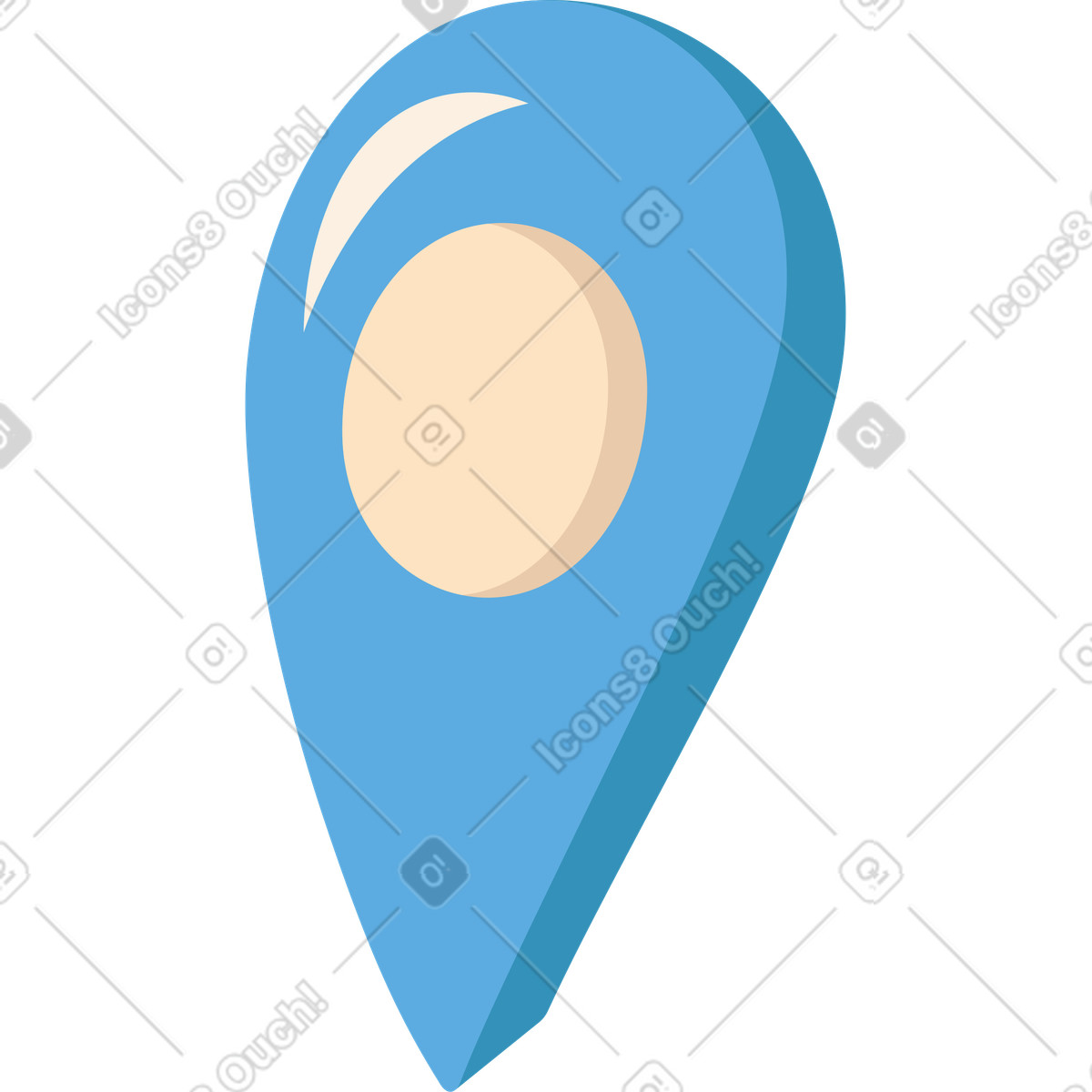 下载 Dizzy 风格的 Blue geolocation sign 插画，支持 PNG、SVG 格式