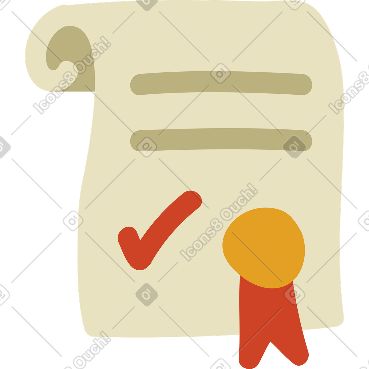 Diploma illustrazione in stile Arabica scarica in PNG, SVG