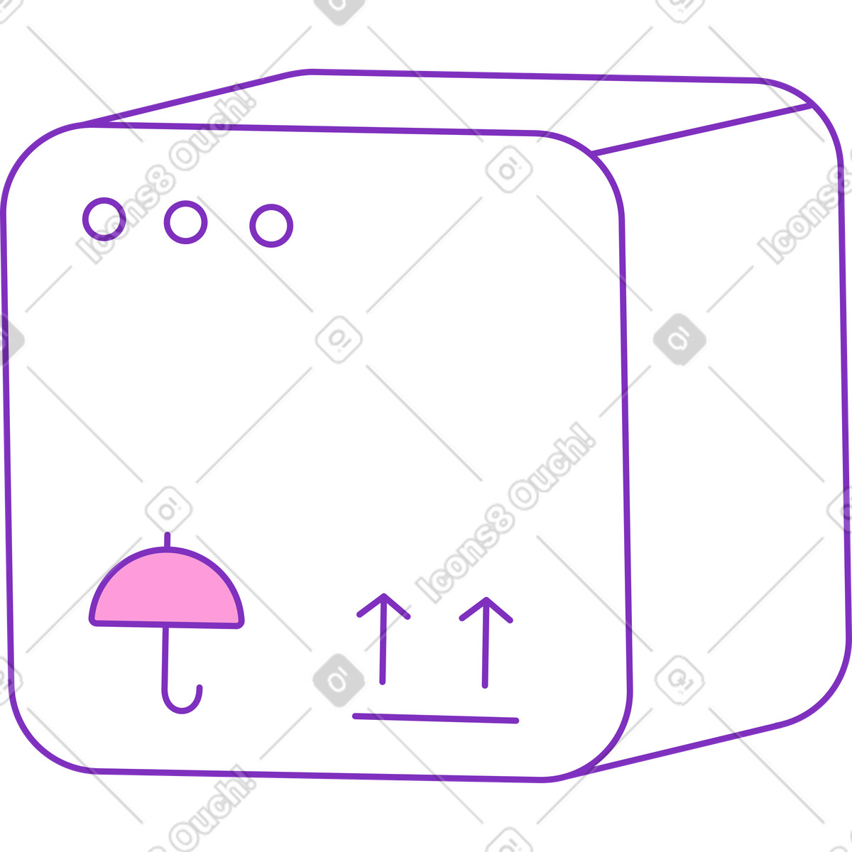 Ilustración Box for delivery en estilo Elastic a descargar en PNG y SVG