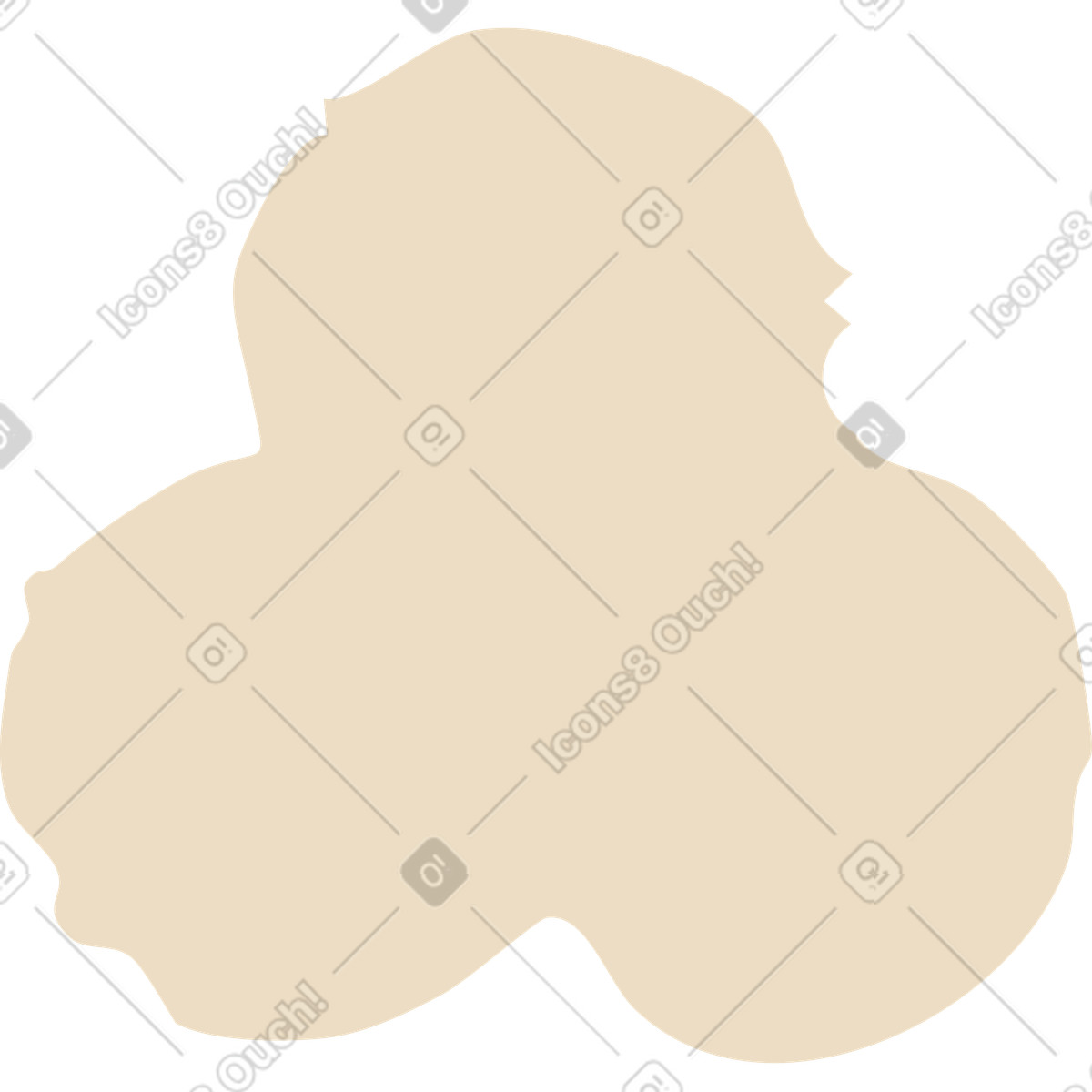Ilustração de Beige trefoil em no estilo Flamenco para baixar em PNG, SVG