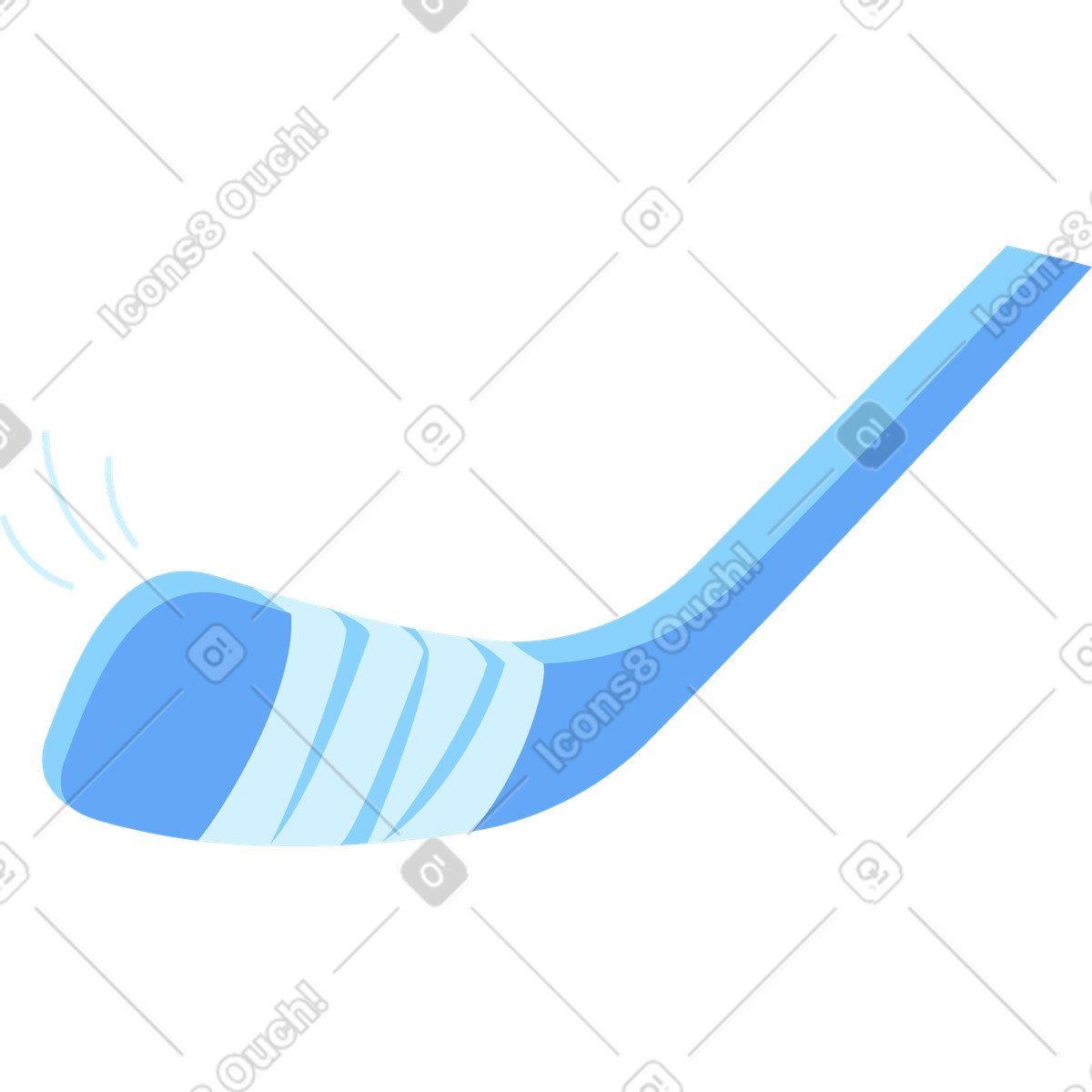 Illustration Crosse de hockey dans le style Glossy à télécharger aux formats PNG, SVG