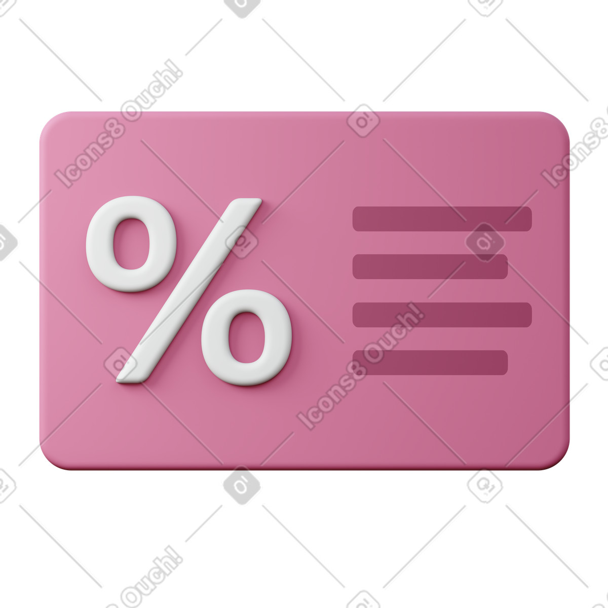 Ilustração de Loyalty card em no estilo 3D Sugary para baixar em PNG, SVG