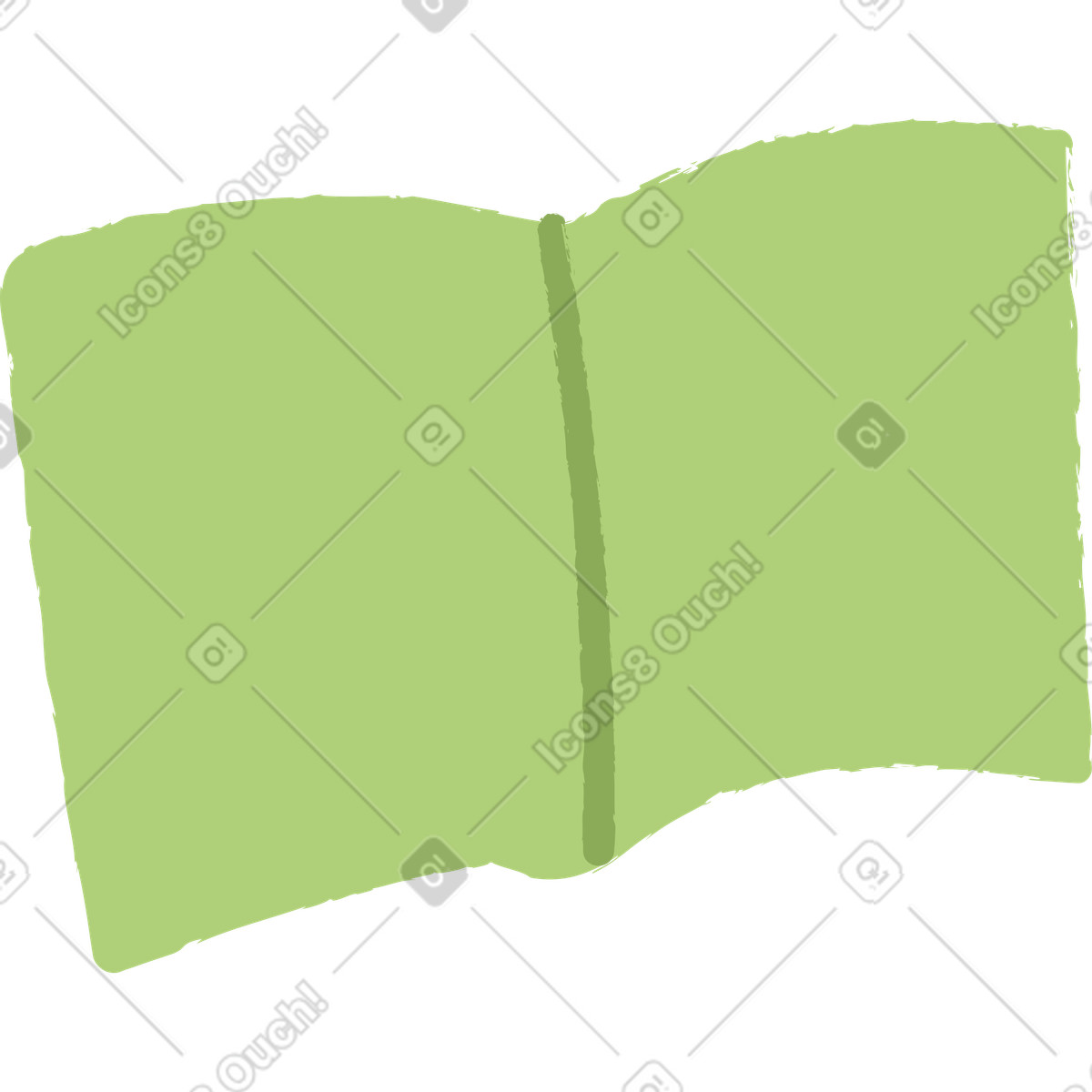Offenes buch-Illustration im Ginger Cat-Stil als Download in PNG, SVG