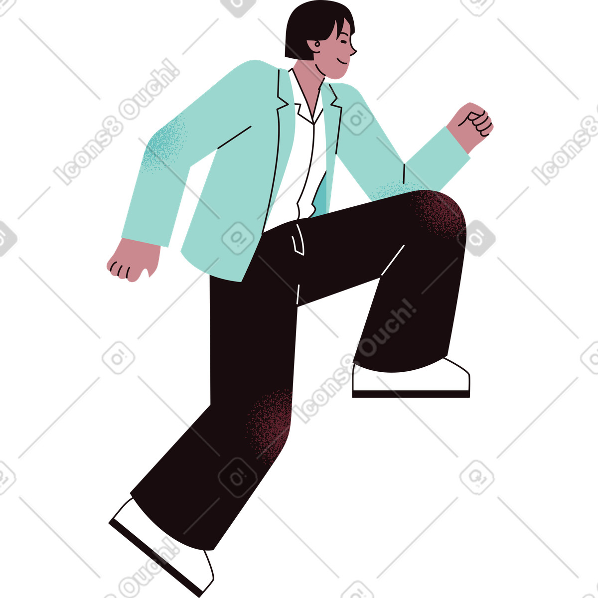 Ilustração de Homem andando em no estilo Delight para baixar em PNG, SVG