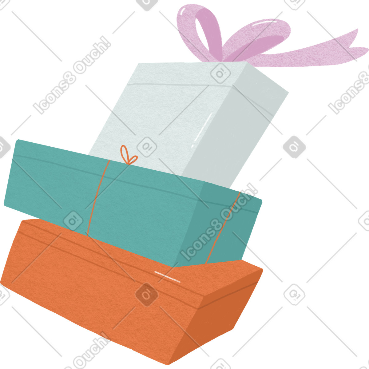 下载 Goose 风格的 一堆礼品盒 插画，支持 PNG、SVG 格式