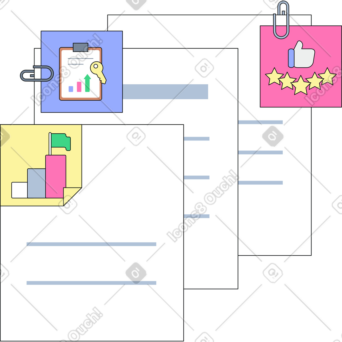 Ilustración Panel de evaluación del desempeño en estilo Teko a descargar en PNG y SVG
