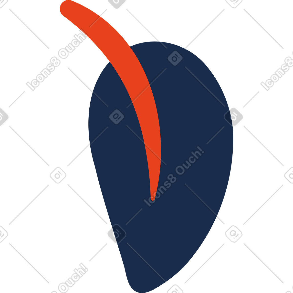 Leaf illustration in Flame style download in PNG, SVG
