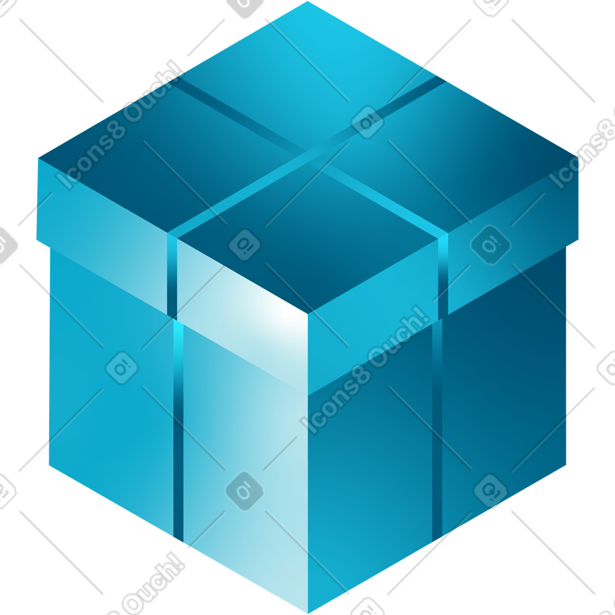 Gift box illustration in PNG, SVG