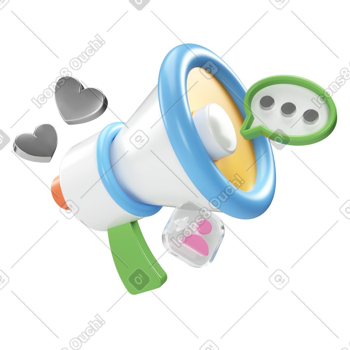 Social Media Marketing with Reactions illustration featuring vector clipart graphics