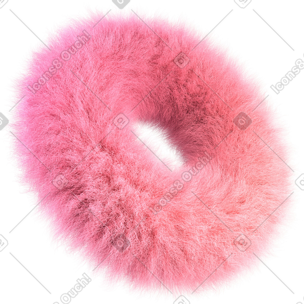 Ilustração de Formato donut difuso em no estilo 3D Glassy para baixar em PNG, SVG