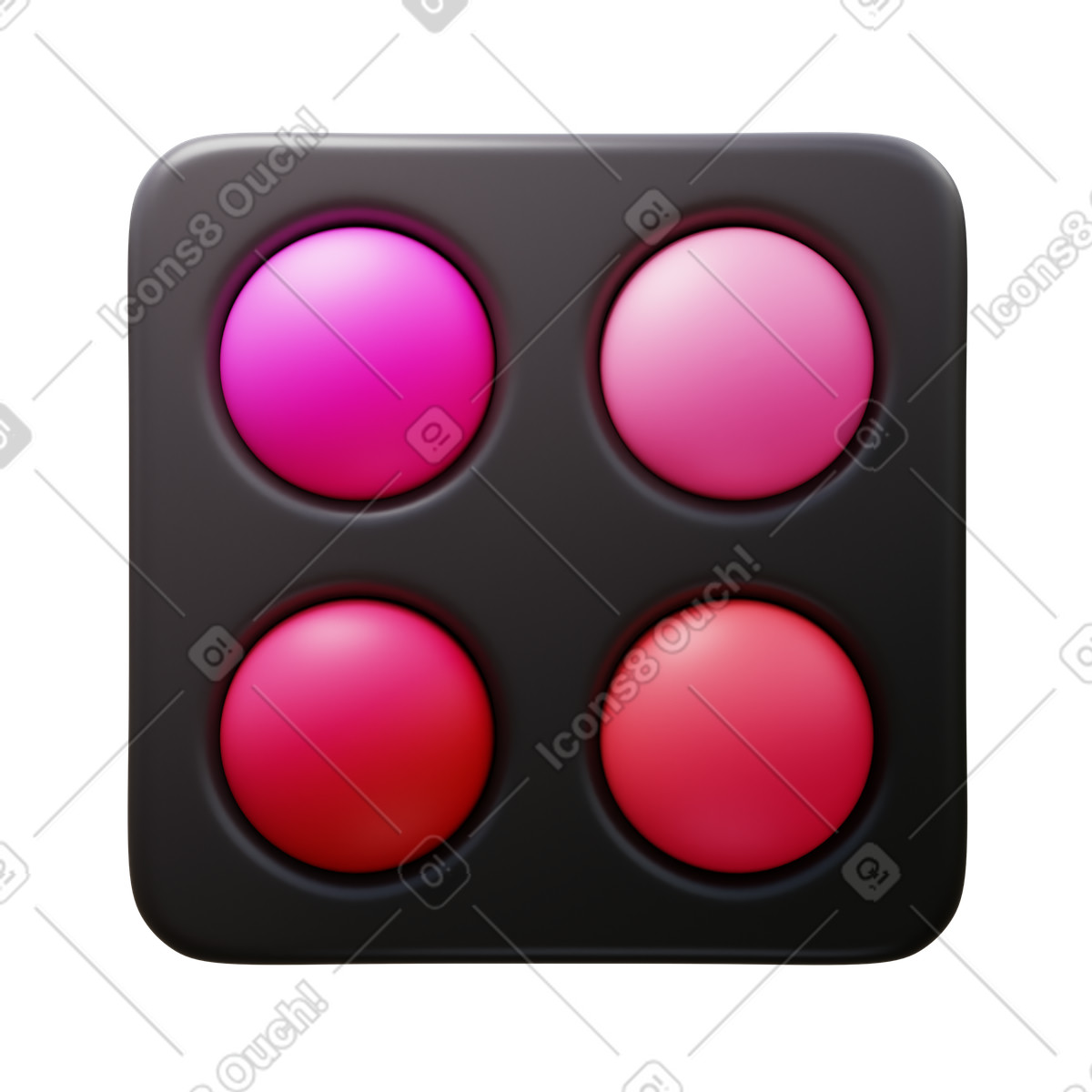 Makeup illustration in 3D Fluency style download in PNG, SVG