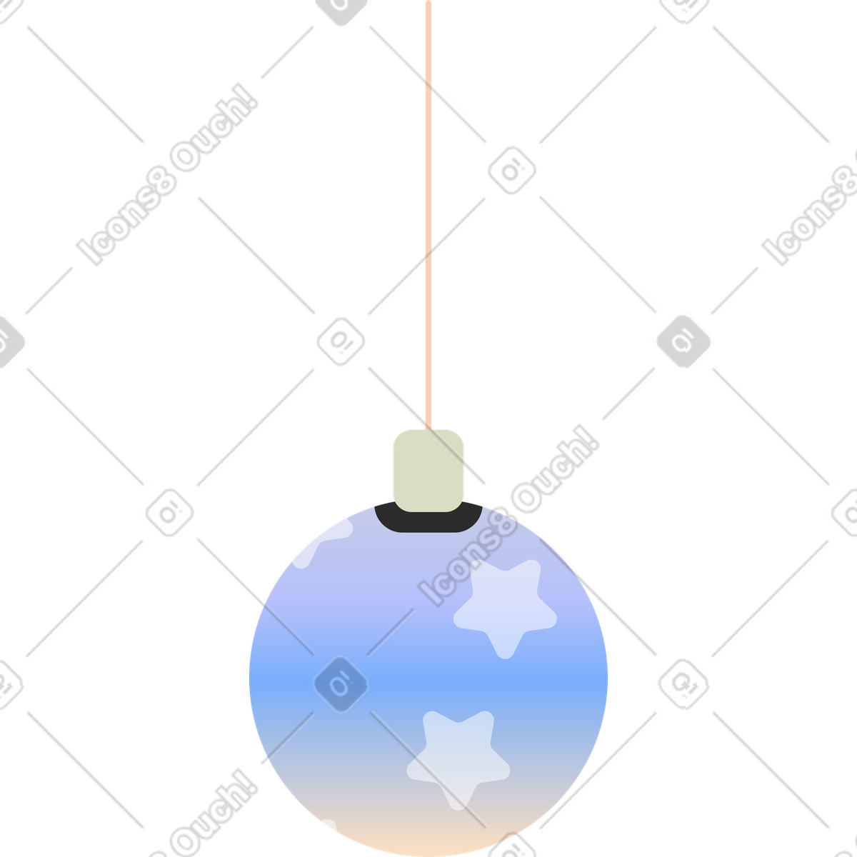Ilustración Pelota de navidad en estilo Marginalia a descargar en PNG y SVG