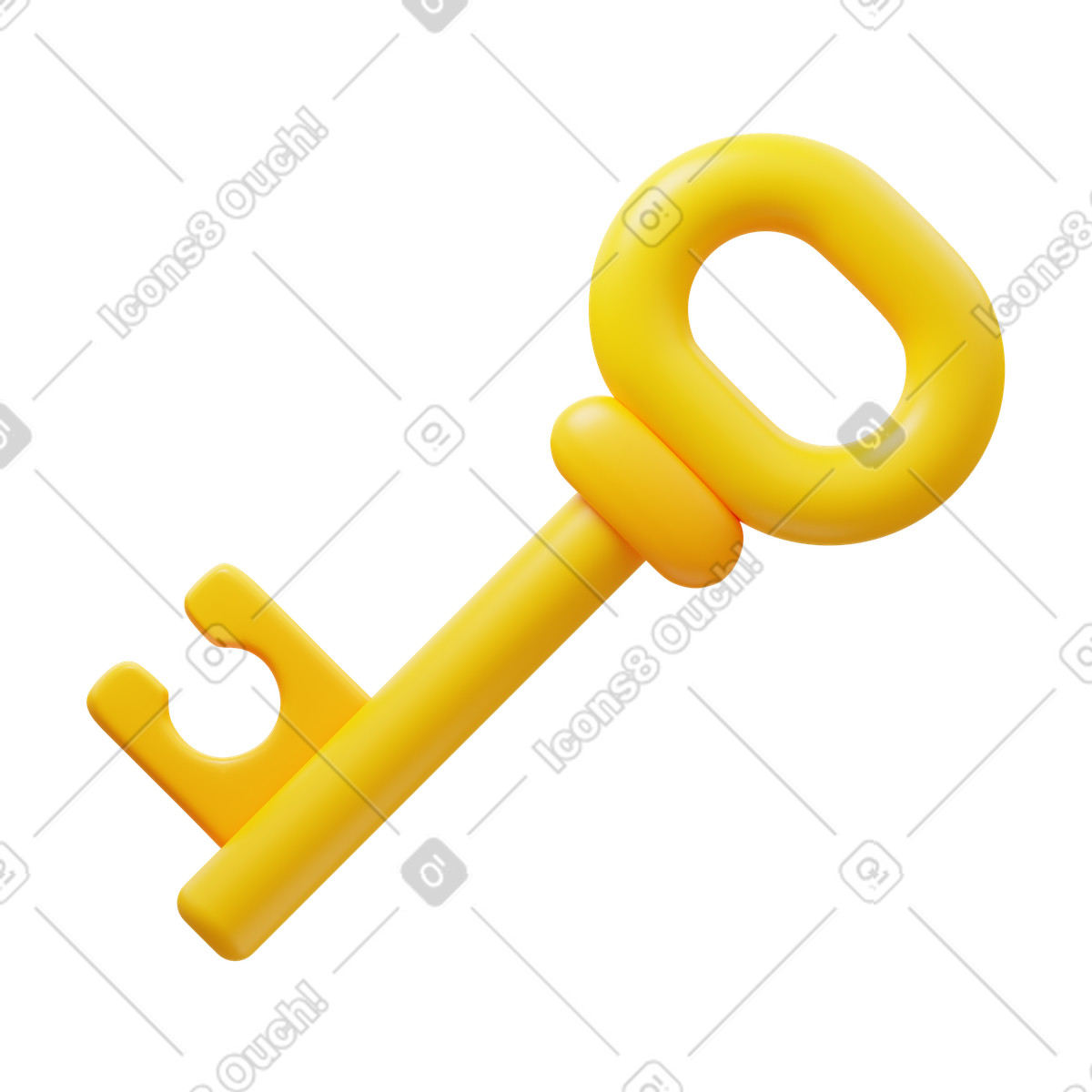 3D Fluency スタイルの Password key のイラストをPNG、SVG形式でダウンロード