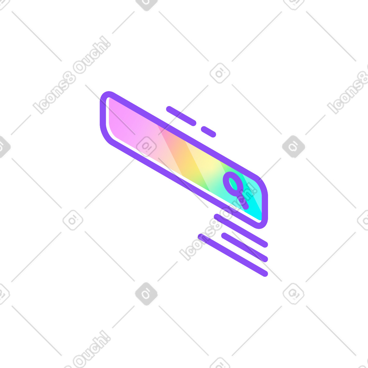 Search field illustration in Holographic style download in PNG, SVG