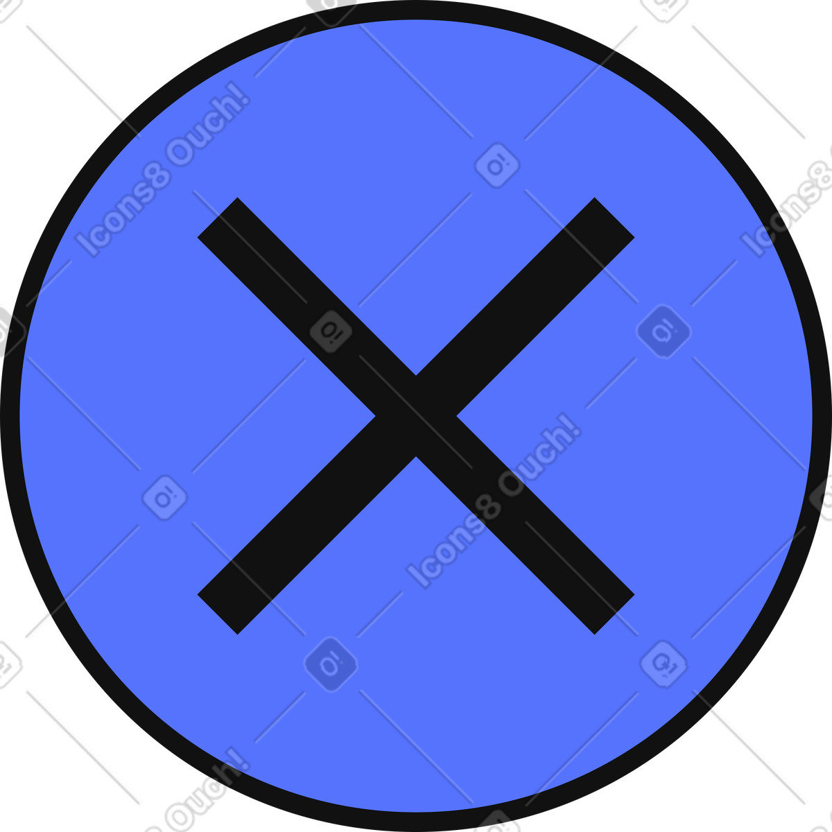 Иллюстрация Cancel button symbol for closing window or dismissing dialog box в стиле Main — скачать в форматах PNG, SVG