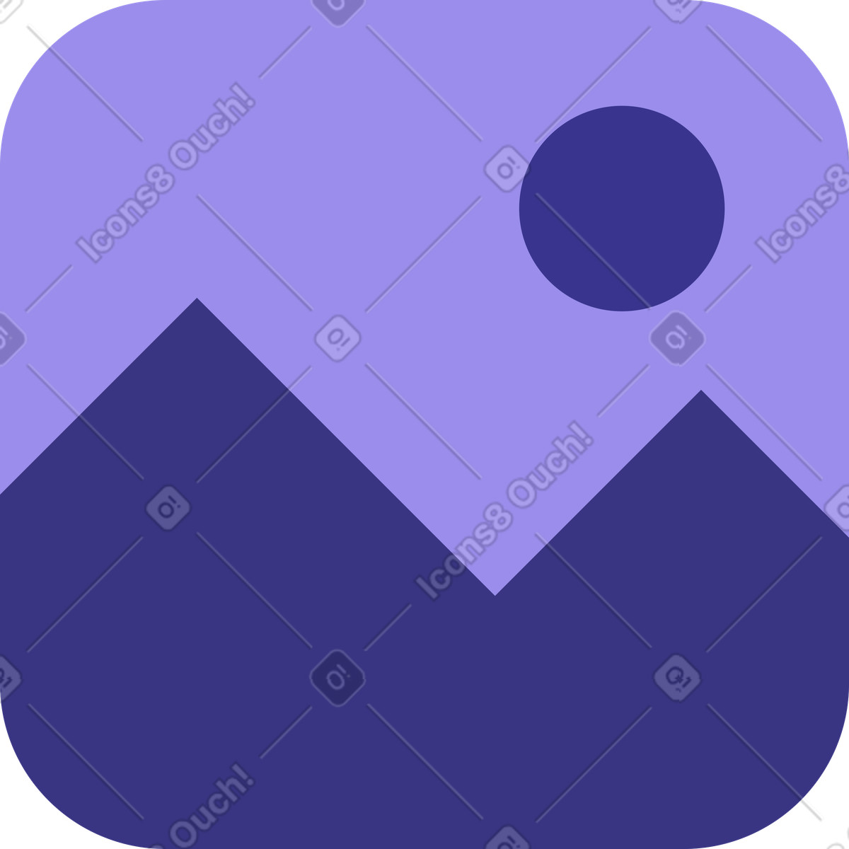 Ilustración Icono de imagen en estilo Bright a descargar en PNG y SVG