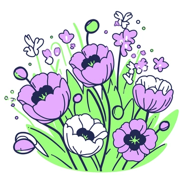 A close-up view of a mix of California poppies and various wildflowers creating a detailed tapestry of flora. The California poppies are prominently displayed with their distinct petal shapes and vibrant presence. Among them, there are small clusters of wildflowers in different shapes and sizes, each adding texture and variety to the scene. The flowers are set against a backdrop of lush green foliage, providing a rich contrast to the vivid colors of the blooms. The sunlight gently illuminates the petals, enhancing their intricate details and the overall composition of the wildflower arrangement.