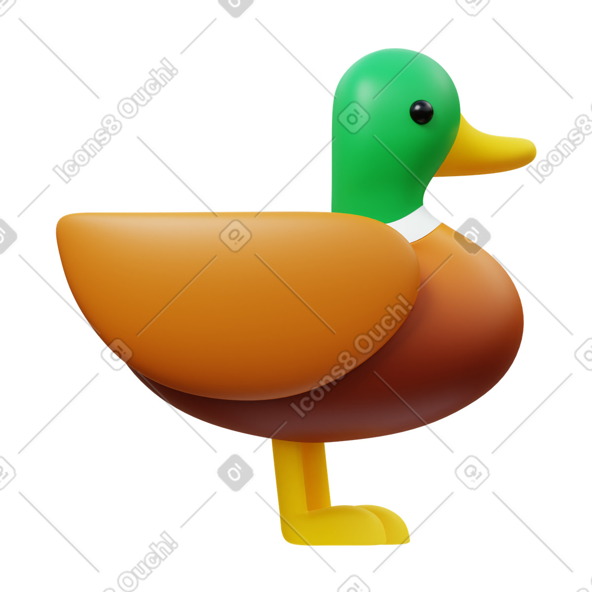 Ilustração de Duck em no estilo 3D Fluency para baixar em PNG, SVG