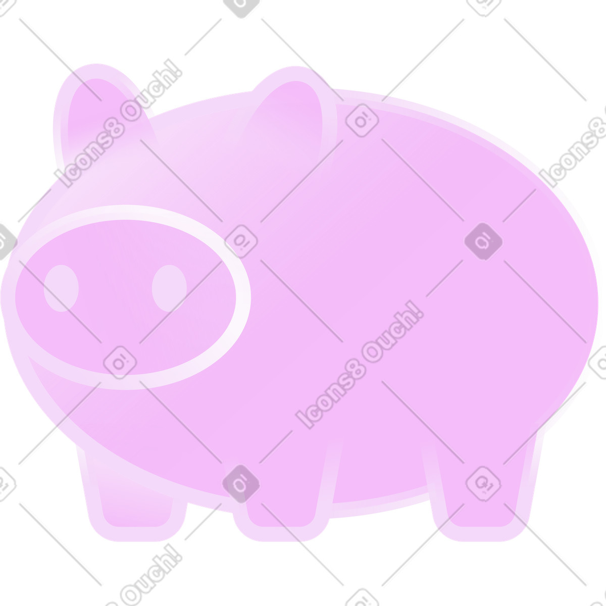 Airy スタイルの 貯金箱 のイラストをPNG、SVG形式でダウンロード