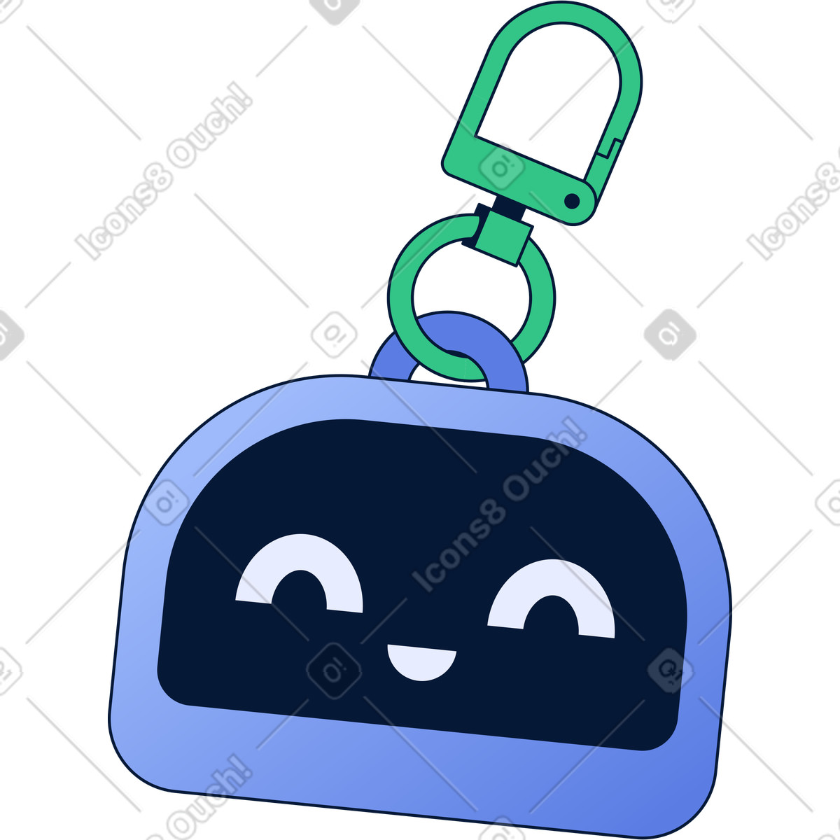 Ai 어시스턴트 키체인 illustration in Neat style download in PNG, SVG