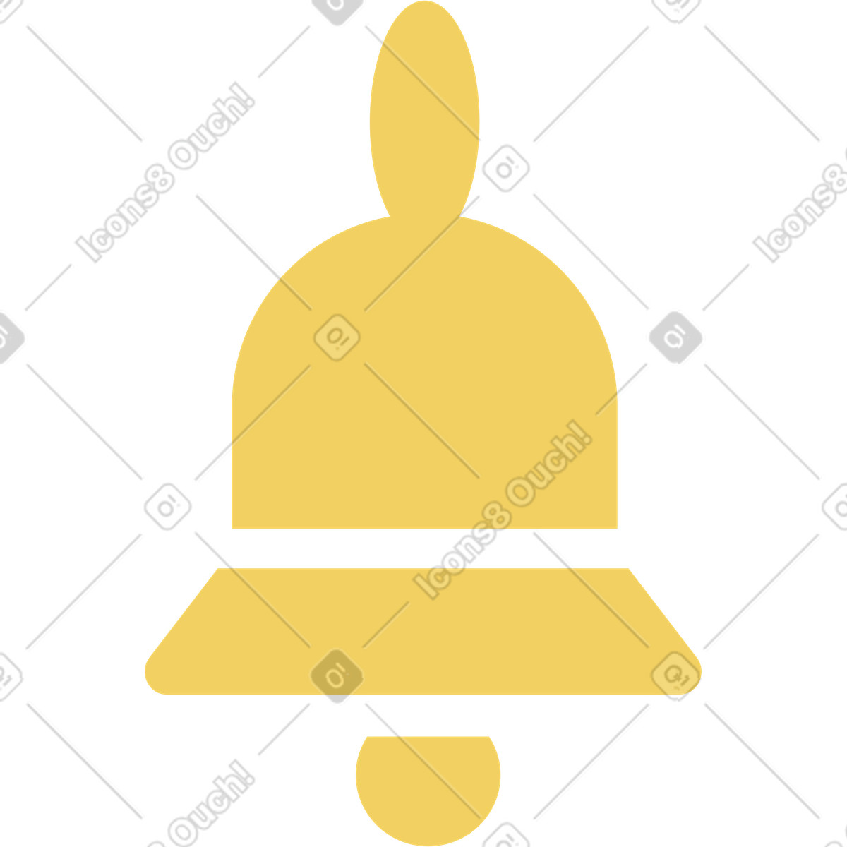 Bell illustration in Macaroni style download in PNG, SVG