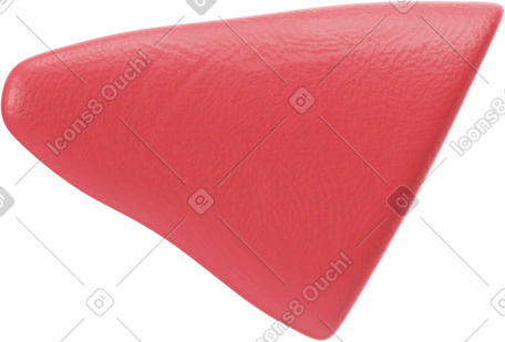 3D 3D triangle red nose PNG, SVG