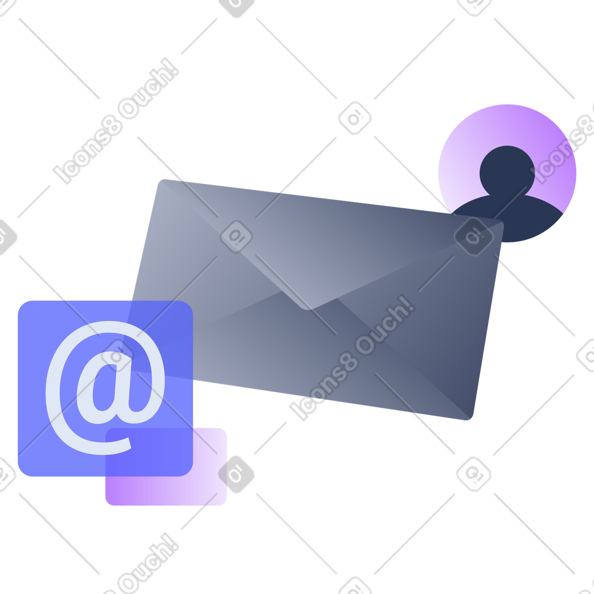 Receiving letter via electronic mail illustration in PNG, SVG