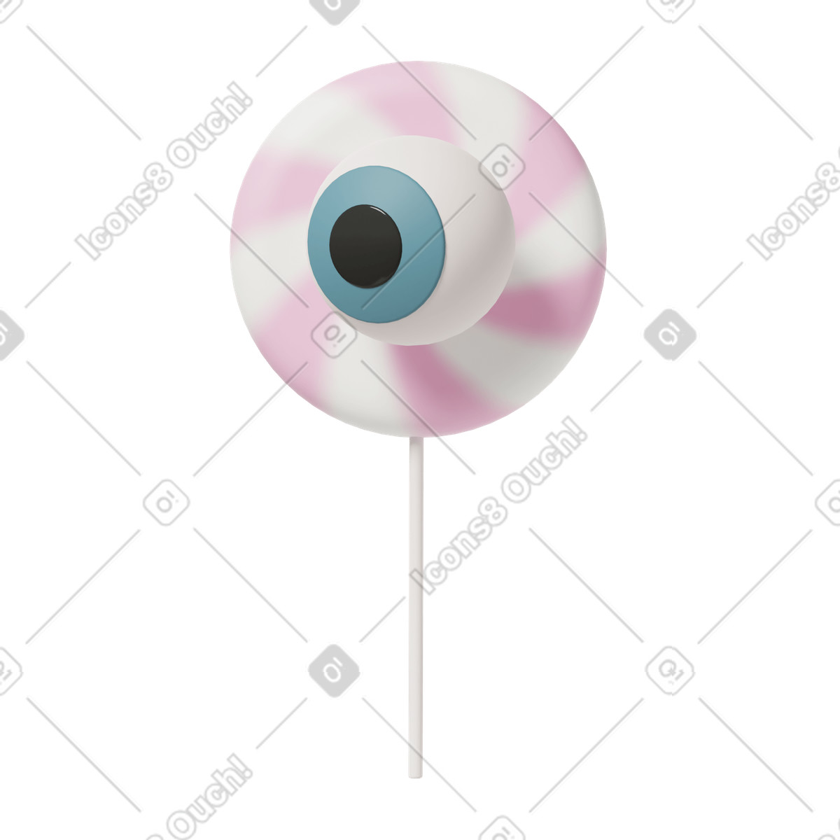 Eye candy illustration in 3D Casual life style download in PNG, SVG