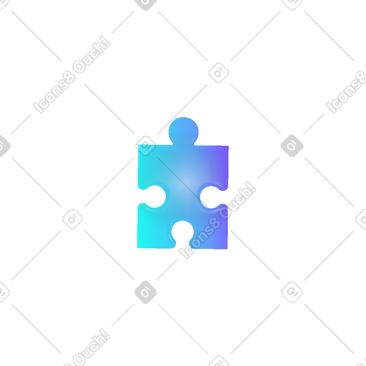 Puzzle piece illustration in Pure style download in PNG, SVG