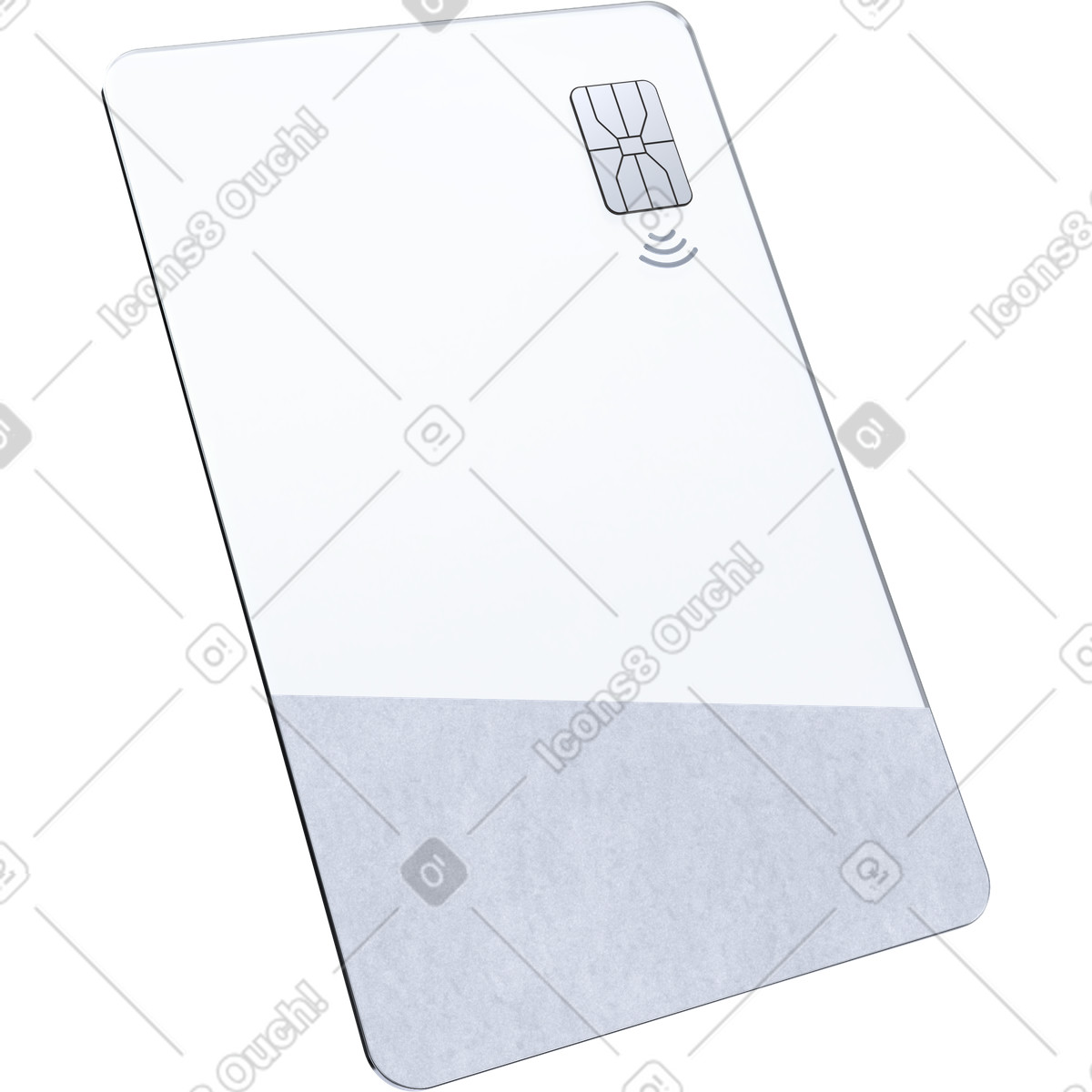 Contactless payment card, digital banking, cashless transaction illustration in PNG, SVG