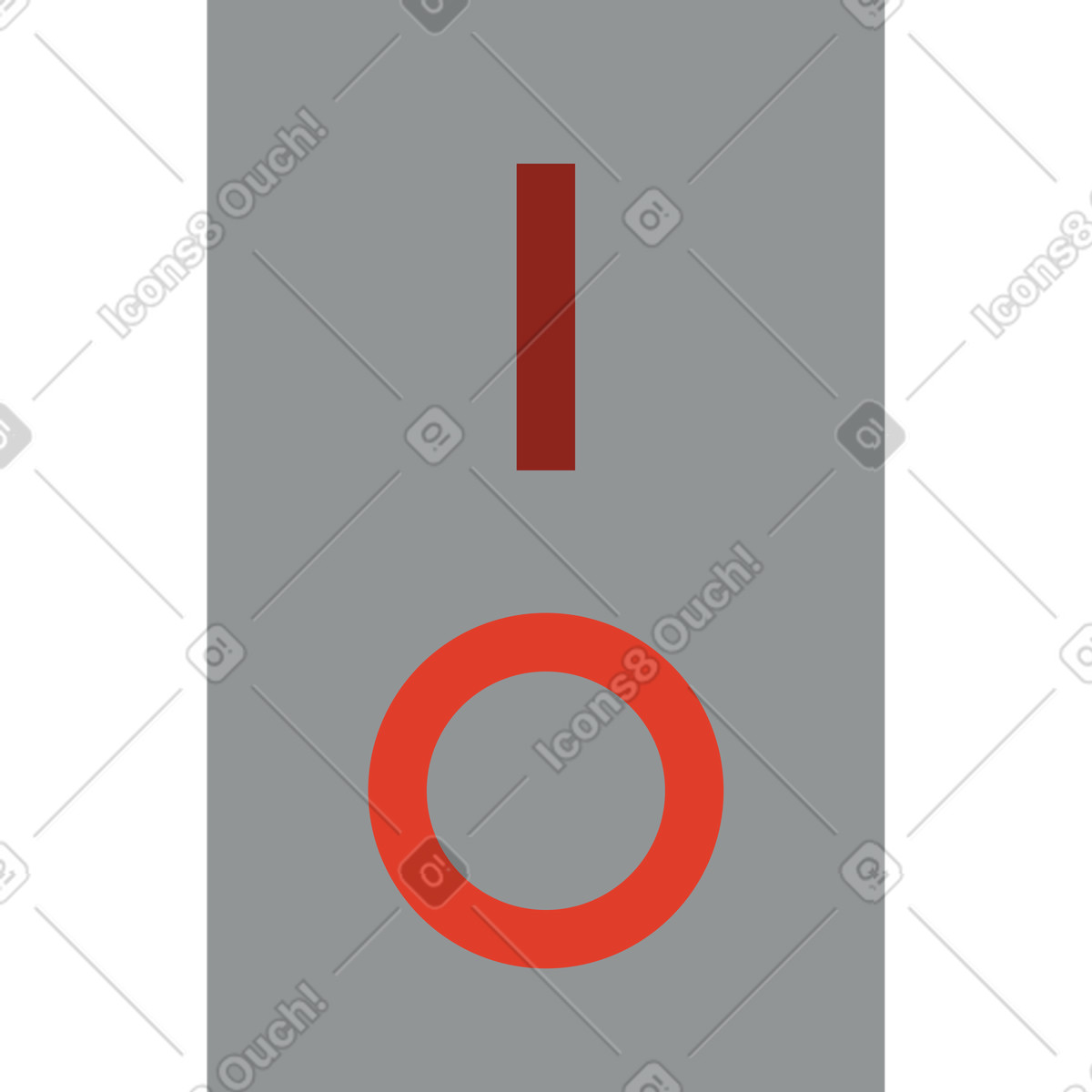 Ilustração de Interruptor em no estilo Burgundy para baixar em PNG, SVG