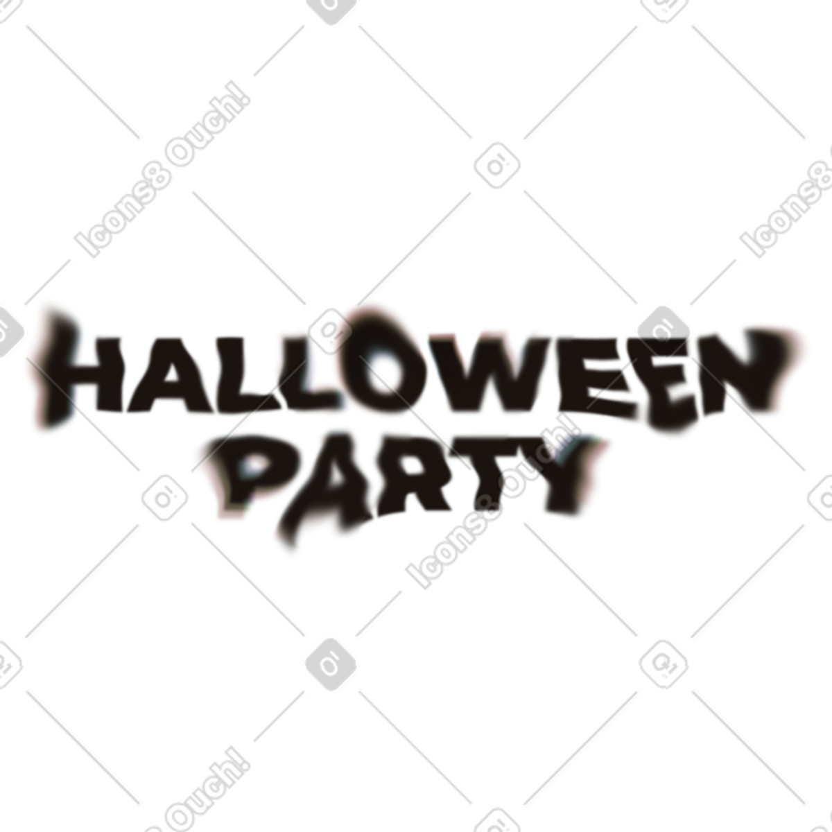 Typography スタイルの Text halloween party noisy のイラストをPNG、SVG形式でダウンロード
