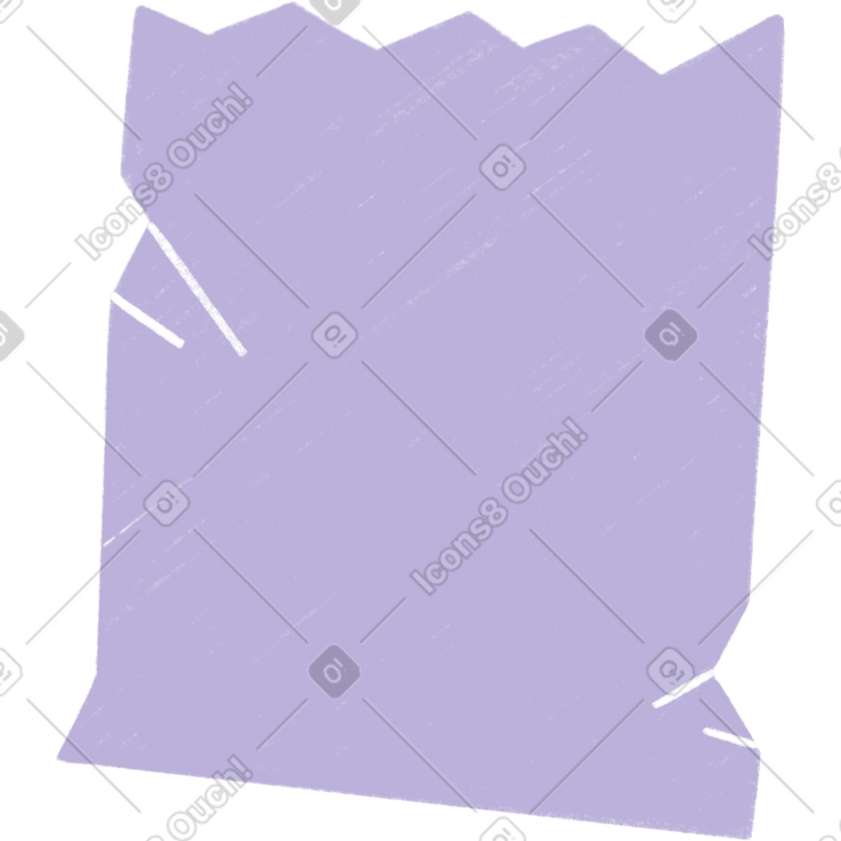 Ilustração de Saco papel lilás em no estilo Tutti para baixar em PNG, SVG