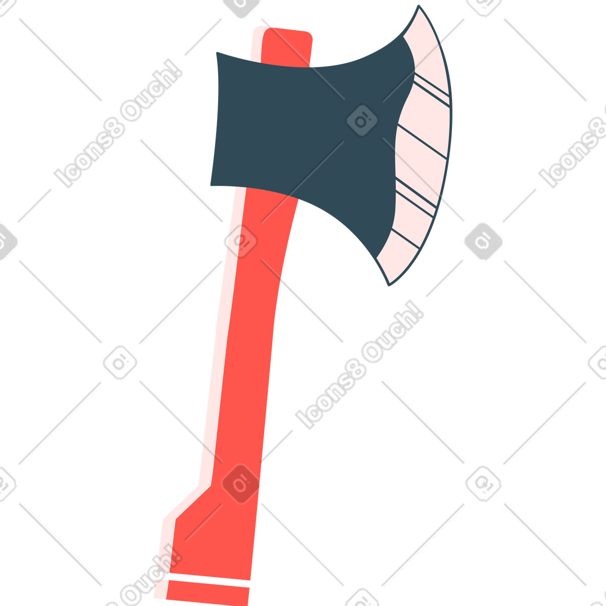 Axe illustration in Kingdom style download in PNG, SVG
