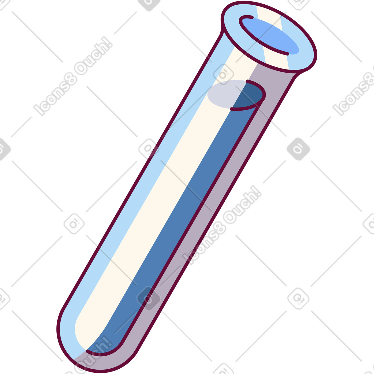 Flask with chemical illustration in Handy style download in PNG, SVG