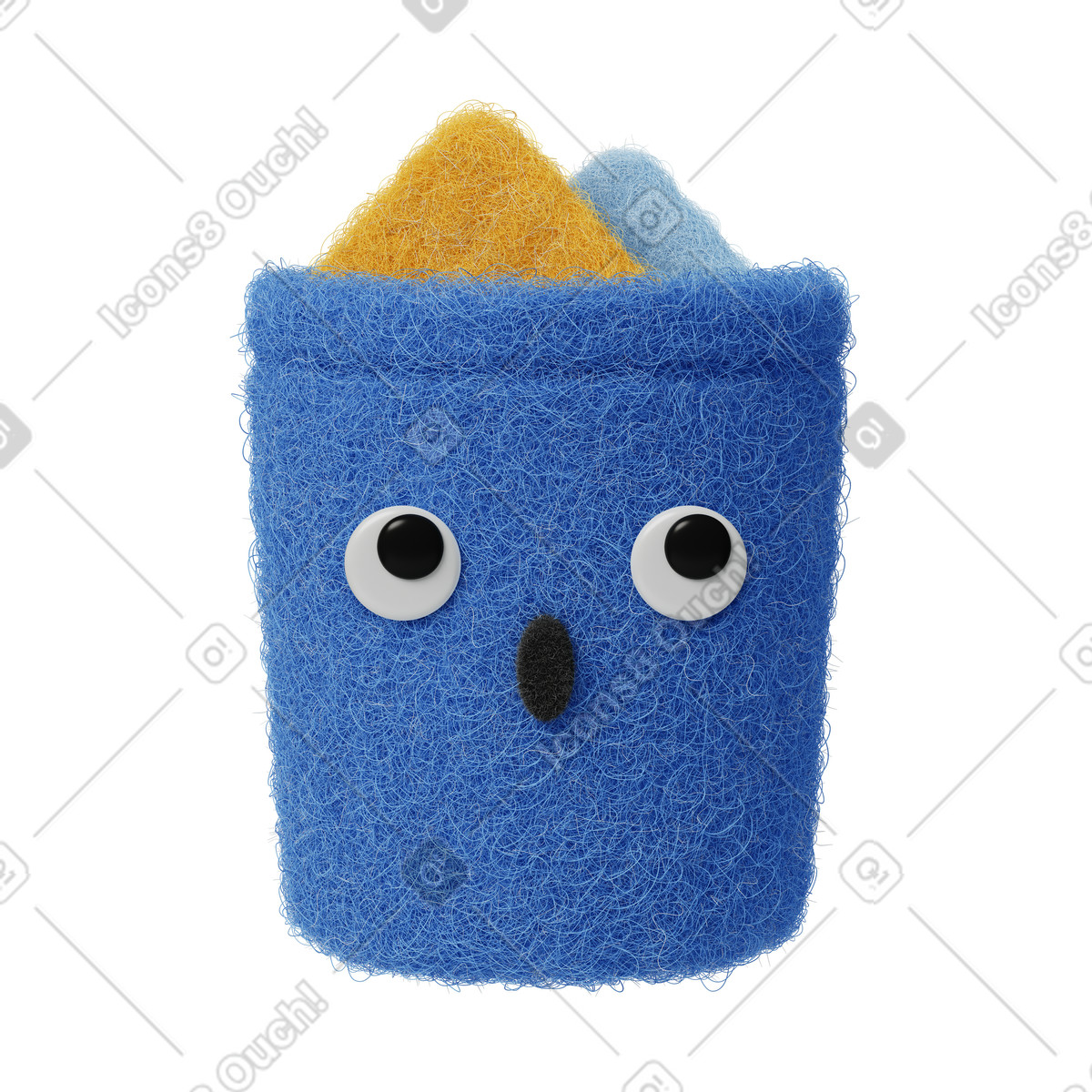 Illustration Full trash bin dans le style Fuzzy à télécharger aux formats PNG, SVG