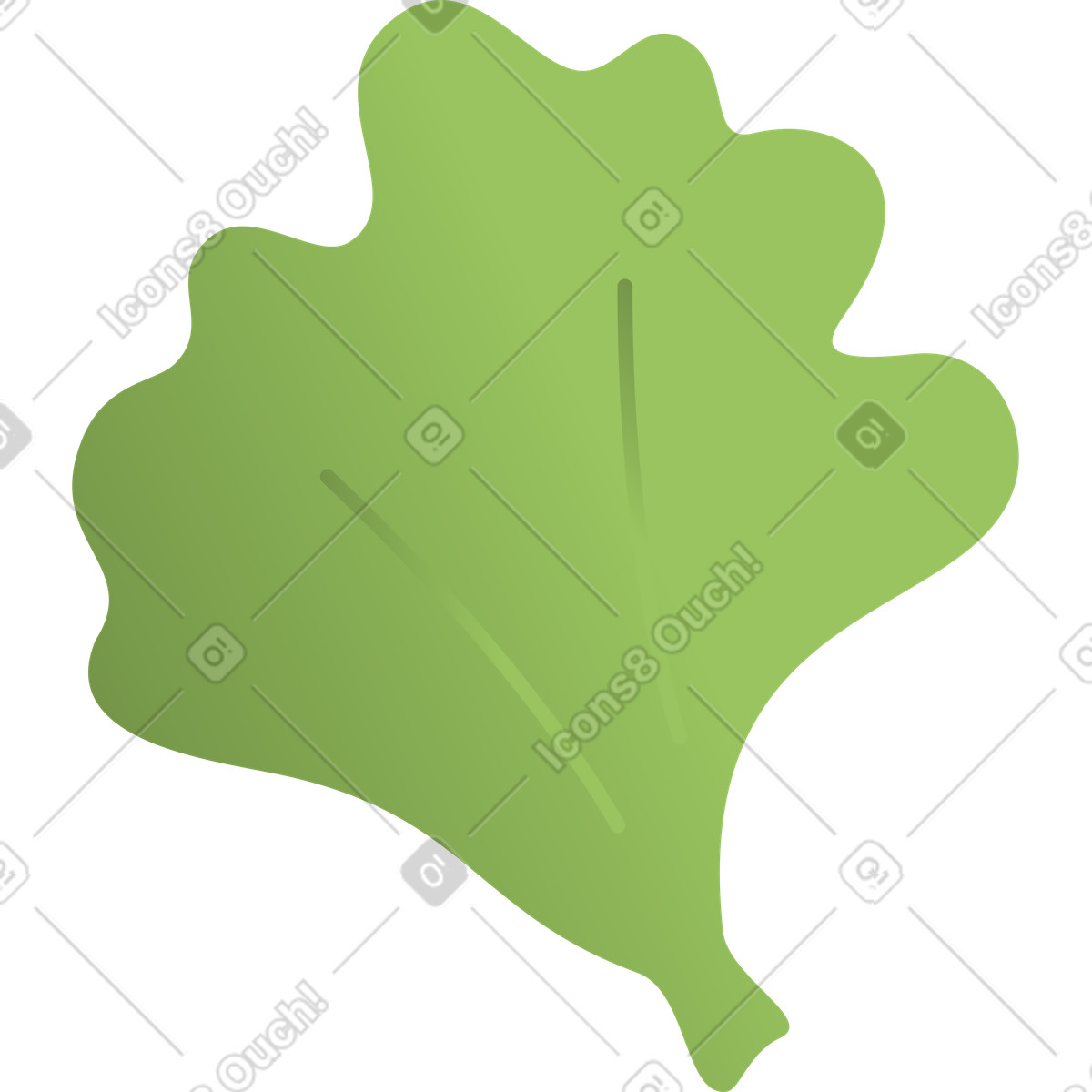 Foglia di lattuga illustrazione in stile Silky scarica in PNG, SVG